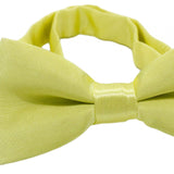 Maxbell Kids Bow Tie Versatile Soft Tux Bowties for Birthdays Stage Performance Prom Yellow Green