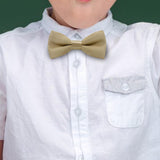 Maxbell Kids Bow Tie Versatile Soft Tux Bowties for Birthdays Stage Performance Prom Khaki