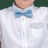 Maxbell Kids Bow Tie Versatile Soft Tux Bowties for Birthdays Stage Performance Prom Light Blue