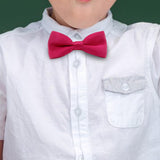 Maxbell Kids Bow Tie Versatile Soft Tux Bowties for Birthdays Stage Performance Prom Red