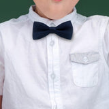 Maxbell Kids Bow Tie Versatile Soft Tux Bowties for Birthdays Stage Performance Prom Deep Blue
