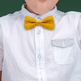 Maxbell Kids Bow Tie Versatile Soft Tux Bowties for Birthdays Stage Performance Prom Yellow