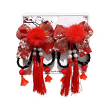 Maxbell New Year Hair Clips Chinoiserie Hair Barrettes for Birthday Holiday New Year Style A