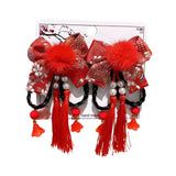 Maxbell New Year Hair Clips Chinoiserie Hair Barrettes for Birthday Holiday New Year Style A