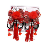 Maxbell New Year Hair Clips Chinoiserie Hair Barrettes for Birthday Holiday New Year Style A