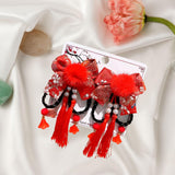 Maxbell New Year Hair Clips Chinoiserie Hair Barrettes for Birthday Holiday New Year Style A