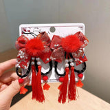 Maxbell New Year Hair Clips Chinoiserie Hair Barrettes for Birthday Holiday New Year Style A