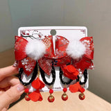 Maxbell New Year Hair Clips Chinoiserie Hair Barrettes for Birthday Holiday New Year Style B