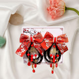 Maxbell New Year Hair Clips Chinoiserie Hair Barrettes for Birthday Holiday New Year Style D