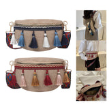 Maxbell 2xBohemian Fanny Pack with Tassels Ethnic Shoulder Bag for Work Birthday Beach Red