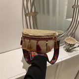 Maxbell 2xBohemian Fanny Pack with Tassels Ethnic Shoulder Bag for Work Birthday Beach Red