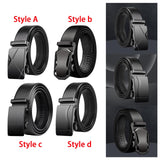 Maxbell 6xAutomatic Buckle Belt Business Belt for Men's Gift Business Suit Middle Aged Style A