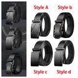 Maxbell 6xAutomatic Buckle Belt Business Belt for Men's Gift Business Suit Middle Aged Style A