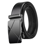 Maxbell 2xAutomatic Buckle Belt Business Belt for Men's Gift Business Suit Middle Aged Style A