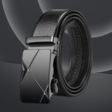 Maxbell 2xAutomatic Buckle Belt Business Belt for Men's Gift Business Suit Middle Aged Style A