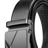 Maxbell 5xAutomatic Buckle Belt Business Belt for Men's Gift Business Suit Middle Aged Style A