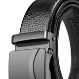 Maxbell 6xAutomatic Buckle Belt Business Belt for Men's Gift Business Suit Middle Aged Style D