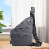 Maxbell Maxbell Sling Bag for Men Utility Bag Water Resistant for Travel Casual Shoulder Bag Gray Right