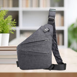 Maxbell Maxbell Sling Bag for Men Utility Bag Water Resistant for Travel Casual Shoulder Bag Gray Right