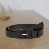 Maxbell Women PU Leather Belt Simple Decorative Waist Belt for Sweater Dresses Girls Black