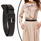 Maxbell Women PU Leather Belt Simple Decorative Waist Belt for Sweater Dresses Girls Black