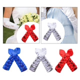 Maxbell Long Opera Party Gloves Women Lady for Masquerade Dinner Dress Evening Party Blue