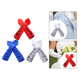 Maxbell Long Opera Party Gloves Women Lady for Masquerade Dinner Dress Evening Party Blue