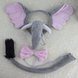 Maxbell 2xElephant Costume Set Easter Ears and Tail for Carnivals Holidays Stage Shows