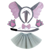 Maxbell 2xElephant Costume Set Easter Ears and Tail for Carnivals Holidays Stage Shows