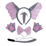 Maxbell 4xElephant Costume Set Easter Ears and Tail for Carnivals Holidays Stage Shows