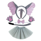 Maxbell 4xElephant Costume Set Easter Ears and Tail for Carnivals Holidays Stage Shows