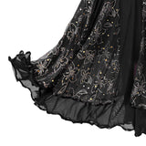 Maxbell Womens Latin Ballroom Dance Skirt Latin Dance Dress Clothes Long Skirt S Size Black