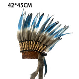 Maxbell 2xChief Indian Hat Feather Headdress for Fancy Dress Cosplay Stage Performance