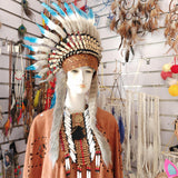 Maxbell 2xChief Indian Hat Feather Headdress for Fancy Dress Cosplay Stage Performance