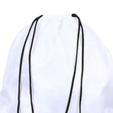 Maxbell 10x Drawstring Backpacks Polyester Gym Bags for DIY Craft Traveling Swimming White