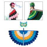 Maxbell Kids Animal Birds Wings Cloak Set Fun for Pretend Play Party Gift Masquerade Style A