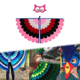 Maxbell Kids Animal Birds Wings Cloak Set Fun for Pretend Play Party Gift Masquerade Style B