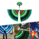 Maxbell Kids Animal Birds Wings Cloak Set Fun for Pretend Play Party Gift Masquerade Style C