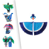 Maxbell Kids Animal Birds Wings Cloak Set Fun for Pretend Play Party Gift Masquerade Style D
