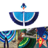 Maxbell Kids Animal Birds Wings Cloak Set Fun for Pretend Play Party Gift Masquerade Style D