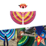 Maxbell Kids Animal Birds Wings Cloak Set Fun for Pretend Play Party Gift Masquerade Style E
