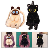Maxbell 3xCute Plush Animal Cat Backpack Fashion Schoolbag for Adults Teens College