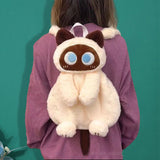 Maxbell 3xCute Plush Animal Cat Backpack Fashion Schoolbag for Adults Teens College