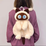 Maxbell 3xCute Plush Animal Cat Backpack Fashion Schoolbag for Adults Teens College