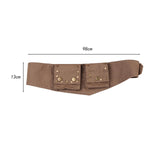 Maxbell Women Waist Belt Casual Grunge Sashes Gothic Waist Belt Female Belts Pockets