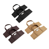 Maxbell 3xCrochet Bag Handles with Twist Lock Bag Accessories with Holes Purse Handles Black