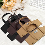 Maxbell 3xCrochet Bag Handles with Twist Lock Bag Accessories with Holes Purse Handles Black