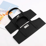 Maxbell 3xCrochet Bag Handles with Twist Lock Bag Accessories with Holes Purse Handles Black