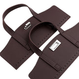 Maxbell 2xCrochet Bag Handles with Twist Lock Bag Accessories with Holes Purse Handles Brown