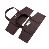 Maxbell 2xCrochet Bag Handles with Twist Lock Bag Accessories with Holes Purse Handles Brown
